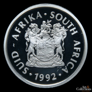 Sudafrica 2 rand 1992 – Nuevo proceso de acuñación de alta velocidad