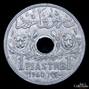 Libano 1 piastra 1940 Protectorado frances