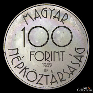 Hungría 100 Forint 1989 – Campeonato del Mundo de Fútbol – Italia 90-Capitanes