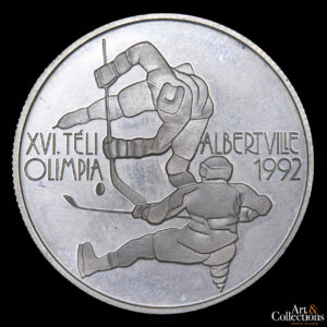 Hungría 500 Forint 1989 – Juegos Olímpicos de Invierno de Albertville ’92-Hockey sobre Hielo