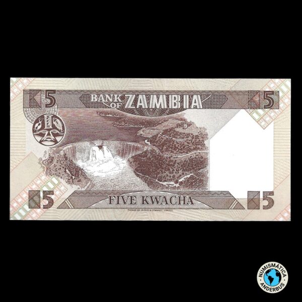 Zambia 5 Kwacha 1980 - 1988 (ND) - Imagen 2