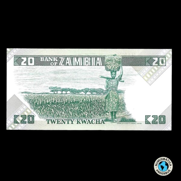 Zambia 20 Kwacha 1980 - 1988 (ND) - Imagen 2