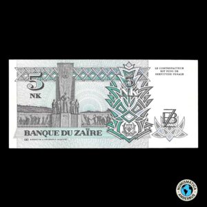 Zaire 5 Makuta 1993