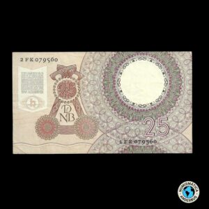 Países Bajos 25 Gulden 1955