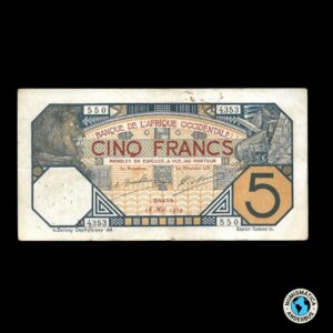Africa Occidental Francesa 5 francos 1929