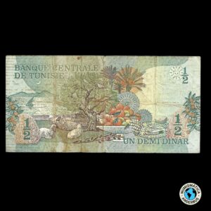 Tunez 1/2 dinar 1973